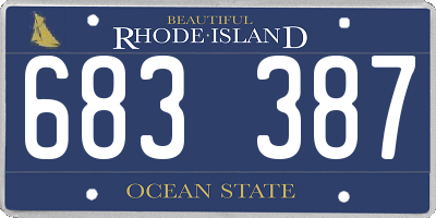 RI license plate 683387