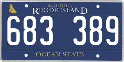RI license plate 683389