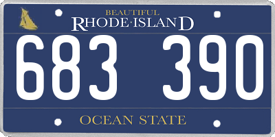 RI license plate 683390