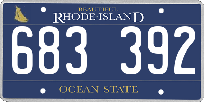 RI license plate 683392