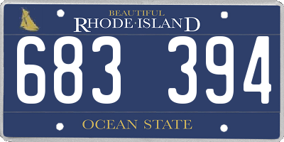 RI license plate 683394