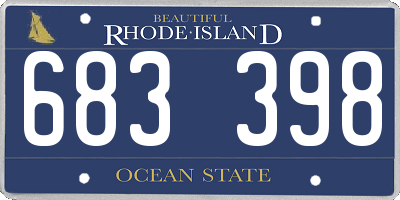 RI license plate 683398
