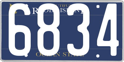 RI license plate 6834