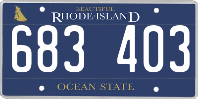 RI license plate 683403