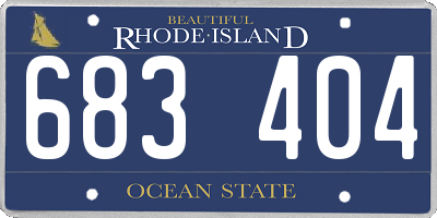 RI license plate 683404