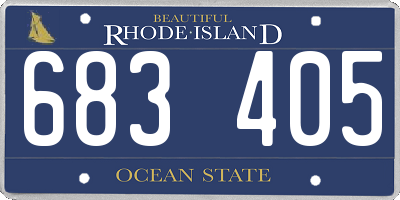 RI license plate 683405