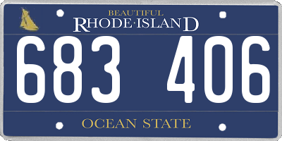 RI license plate 683406