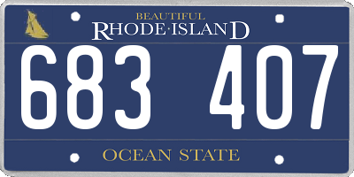 RI license plate 683407
