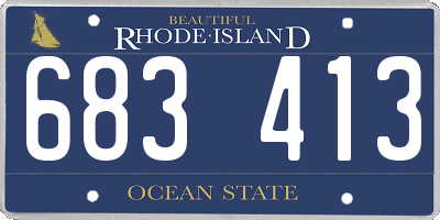 RI license plate 683413