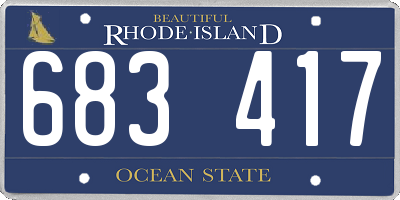 RI license plate 683417