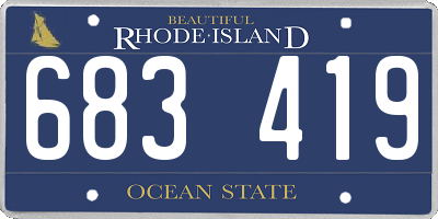 RI license plate 683419