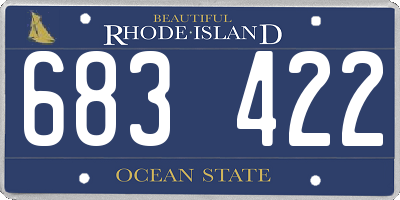 RI license plate 683422