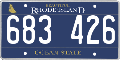 RI license plate 683426