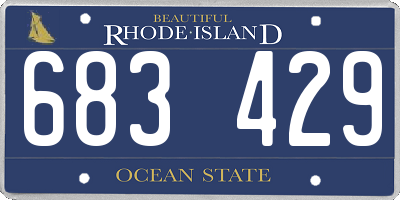 RI license plate 683429