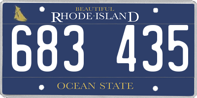 RI license plate 683435