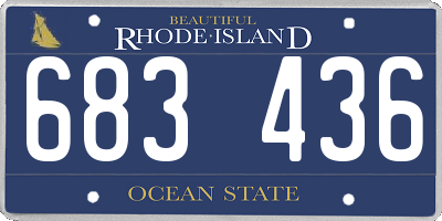RI license plate 683436
