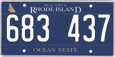 RI license plate 683437
