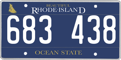 RI license plate 683438