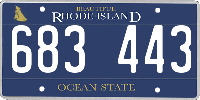 RI license plate 683443