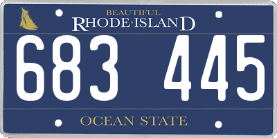 RI license plate 683445