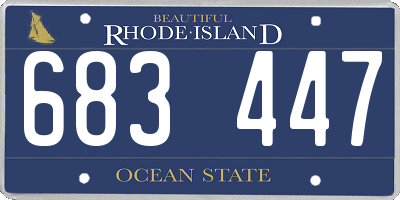 RI license plate 683447