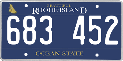 RI license plate 683452