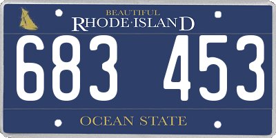 RI license plate 683453