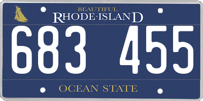 RI license plate 683455