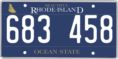 RI license plate 683458