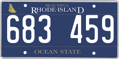 RI license plate 683459