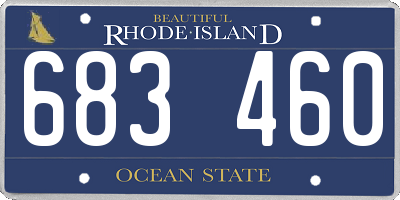 RI license plate 683460