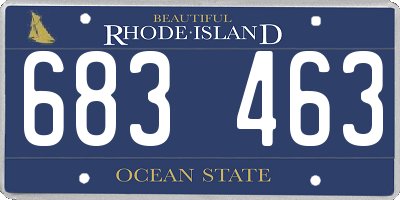 RI license plate 683463
