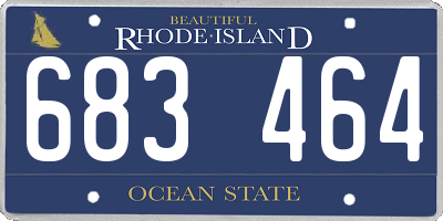 RI license plate 683464