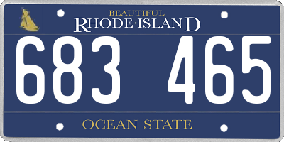 RI license plate 683465
