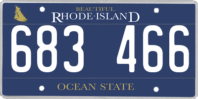 RI license plate 683466