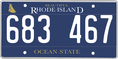 RI license plate 683467