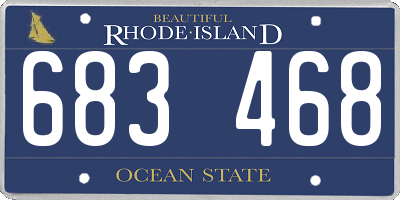 RI license plate 683468