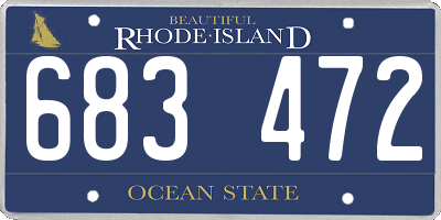 RI license plate 683472