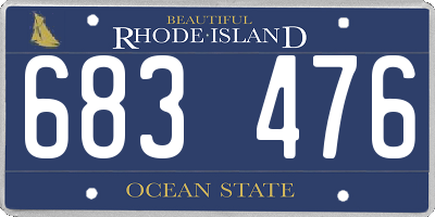 RI license plate 683476