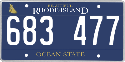 RI license plate 683477