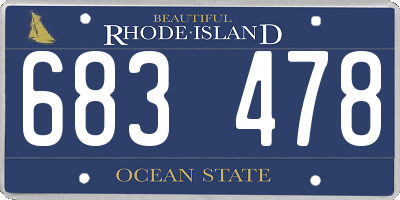 RI license plate 683478
