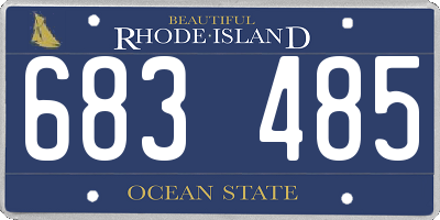 RI license plate 683485
