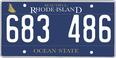 RI license plate 683486