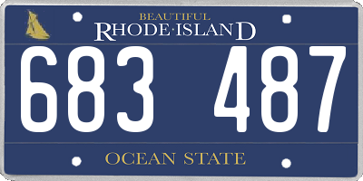 RI license plate 683487