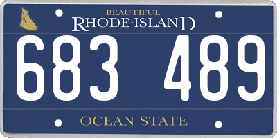 RI license plate 683489