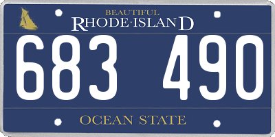 RI license plate 683490