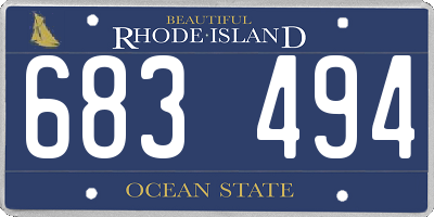 RI license plate 683494