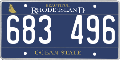 RI license plate 683496