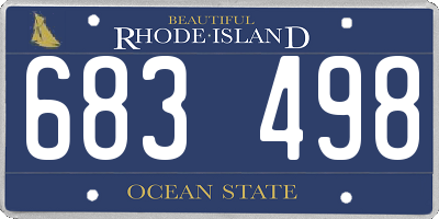 RI license plate 683498