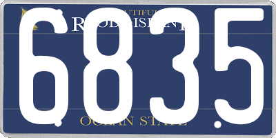 RI license plate 6835